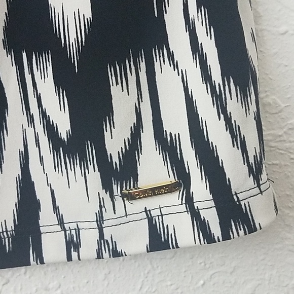 calvin klein PM Sleeveless blouse black white top - Picture 4 of 7